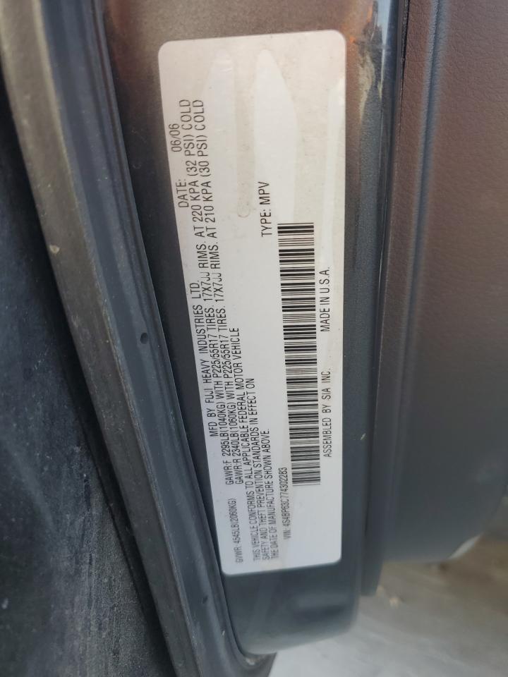 4S4BP63C774302283 2007 Subaru Legacy Outback