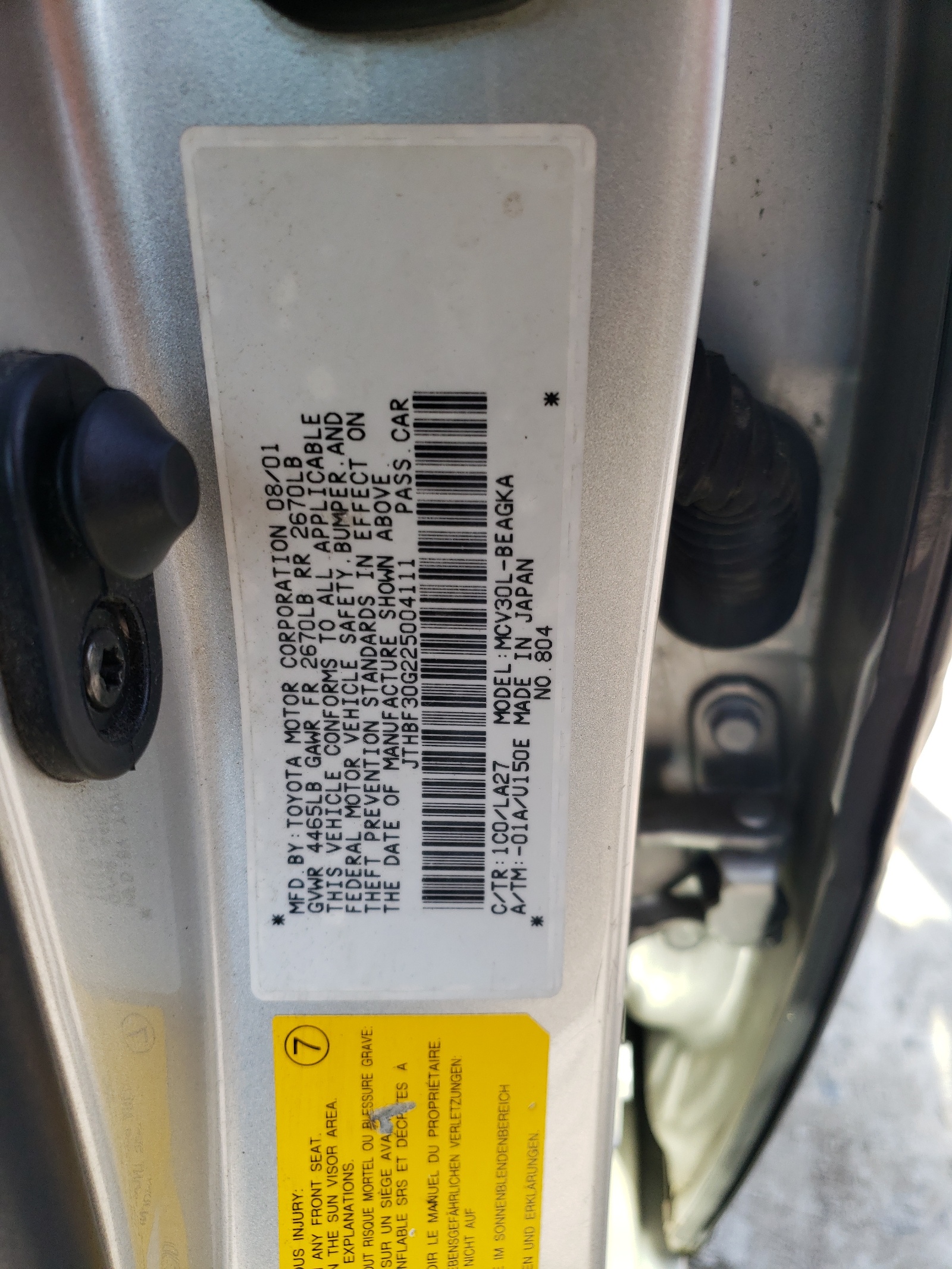 JTHBF30G225004111 2002 Lexus Es 300