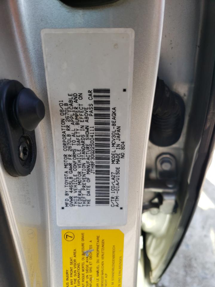 2002 Lexus Es 300 VIN: JTHBF30G225004111 Lot: 66142254