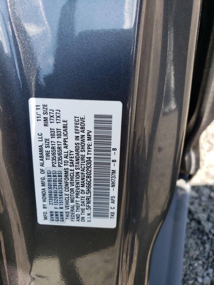 2012 Honda Odyssey Exl VIN: 5FNRL5H66CB029304 Lot: 67045854