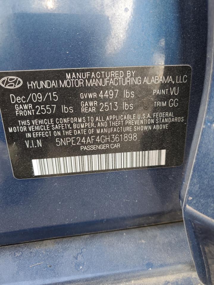 5NPE24AF4GH361898 2016 Hyundai Sonata Se