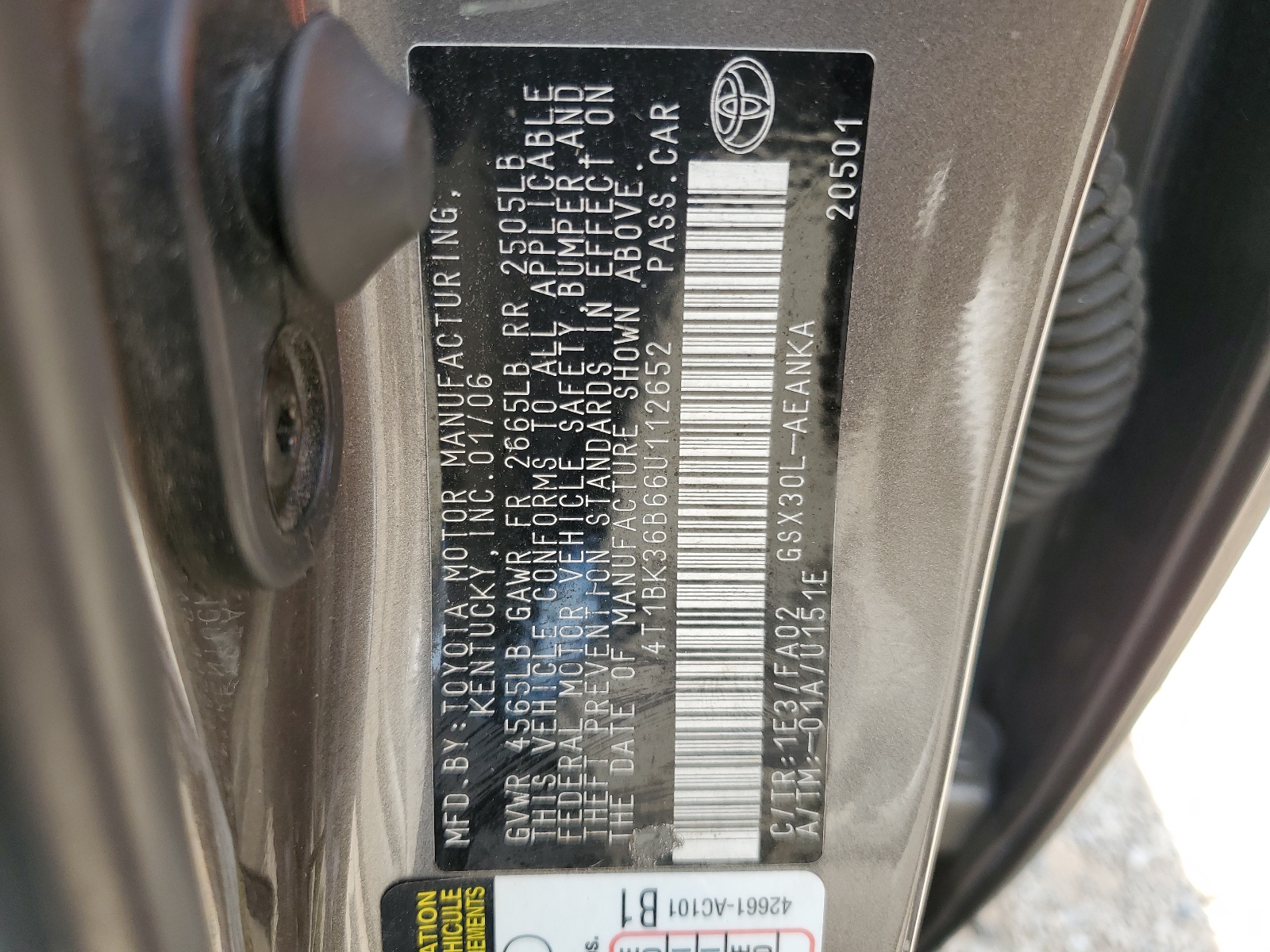 4T1BK36B66U112652 2006 Toyota Avalon Xl