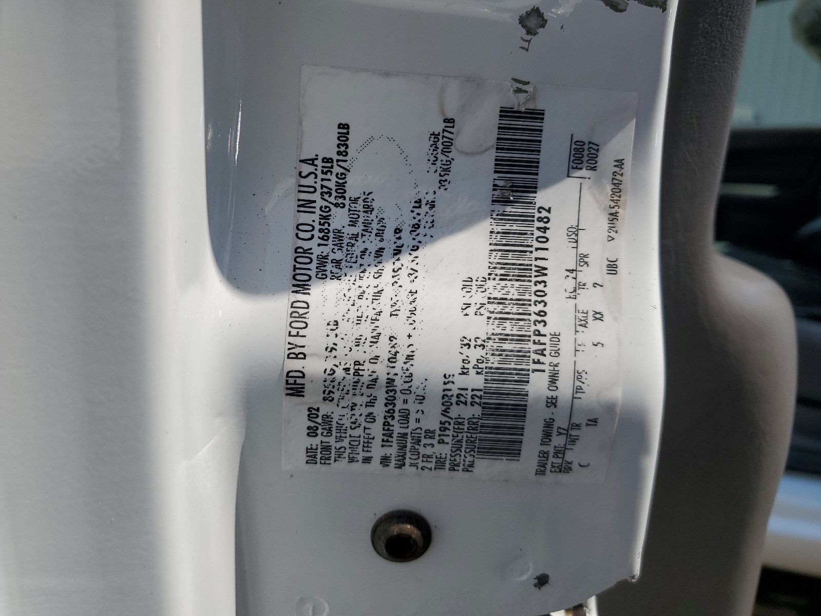 1FAFP36303W110482 2003 Ford Focus Se