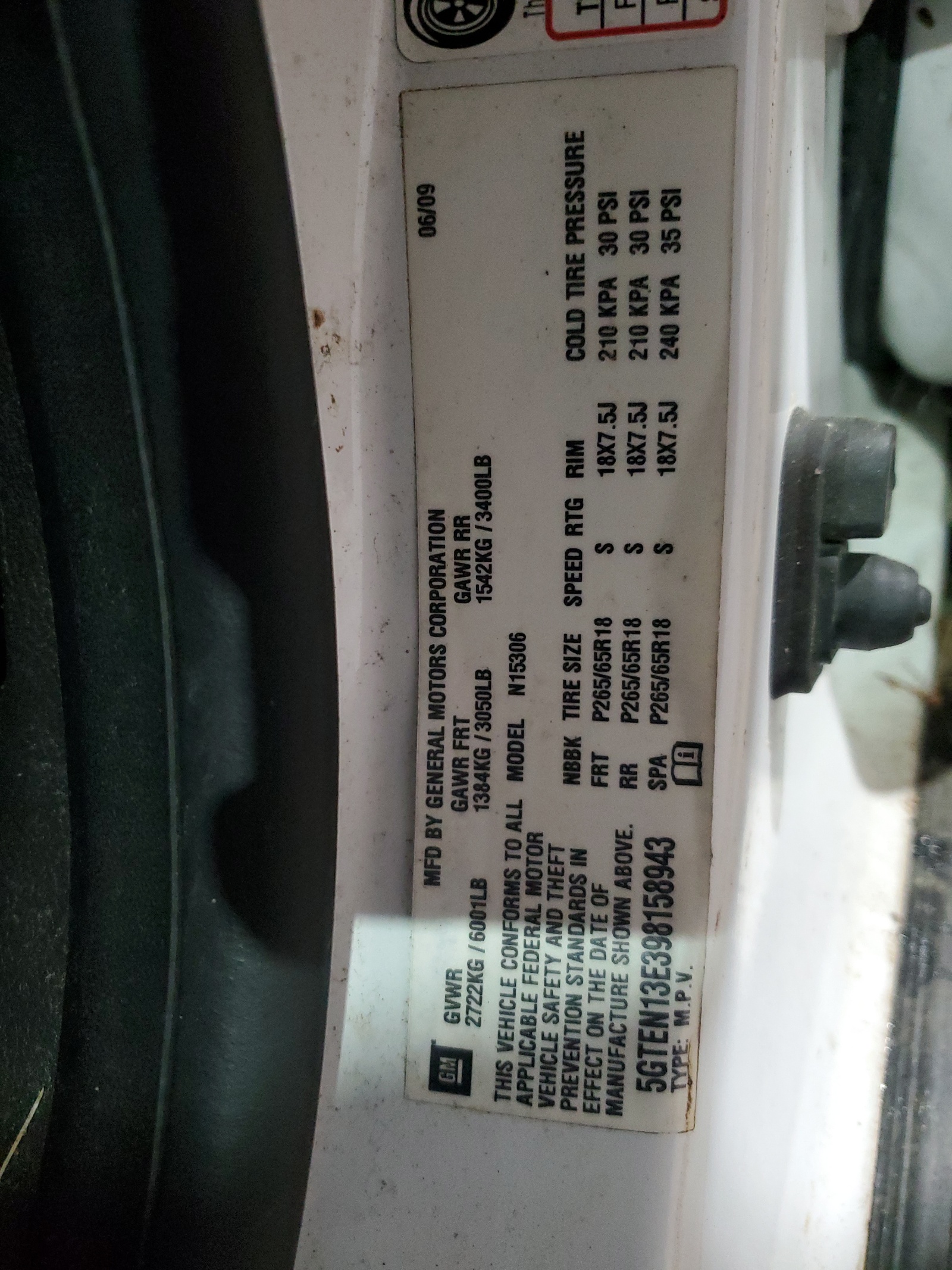 5GTEN13E398158943 2009 Hummer H3