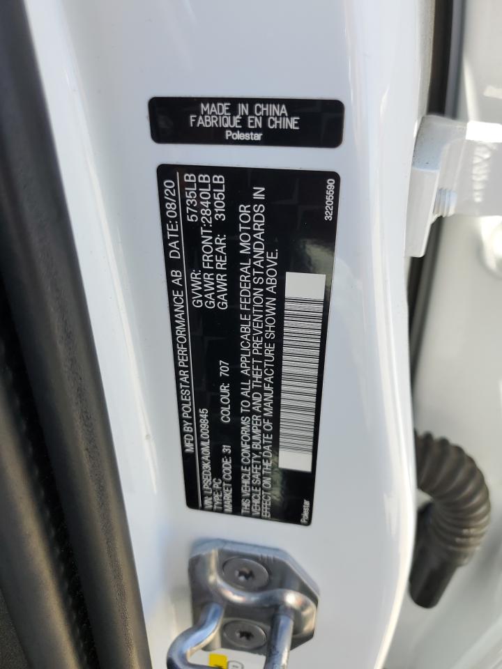 2021 Polestar 2 VIN: LPSED3KA0ML009845 Lot: 66543694