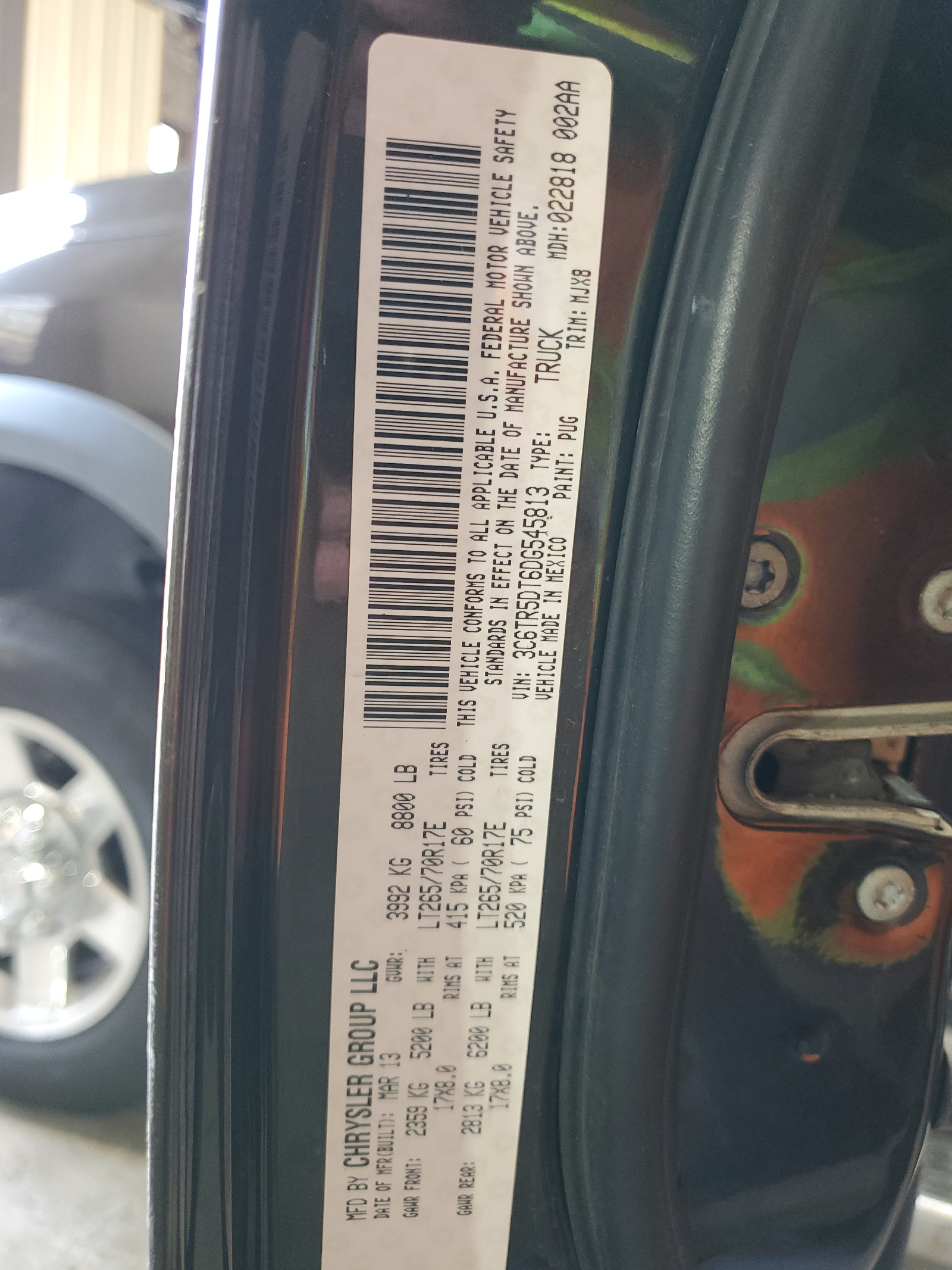 3C6TR5DT6DG545813 2013 Ram 2500 Slt