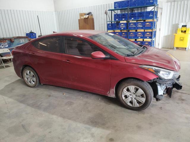 Sedans HYUNDAI ELANTRA 2016 Czerwony