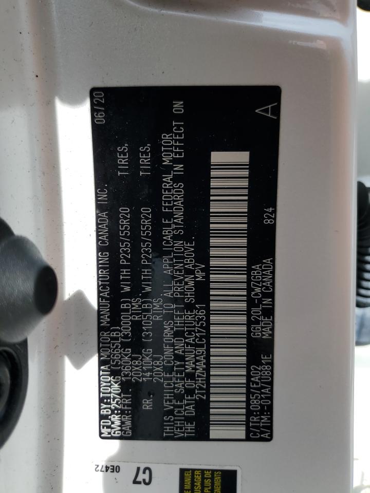 2020 Lexus Rx 350 VIN: 2T2HZMAA9LC175361 Lot: 66063474