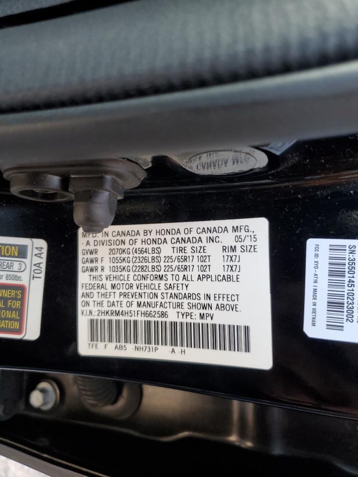 2HKRM4H51FH662586 2015 Honda Cr-V Ex