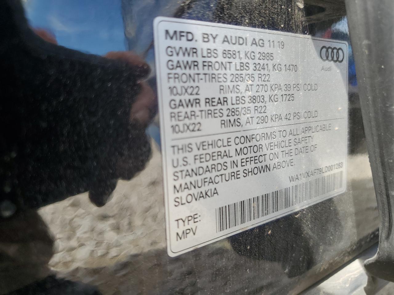 WA1VXAF79LD001263 2020 Audi Q7 Prestige