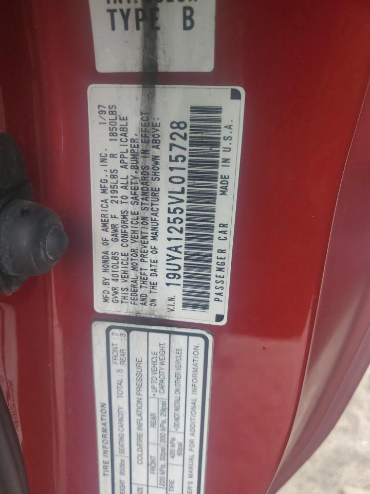 1997 Acura 2.2Cl VIN: 19UYA1255VL015728 Lot: 64359914