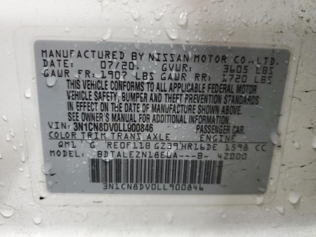 3N1CN8DV0LL900846 Nissan Versa S 13