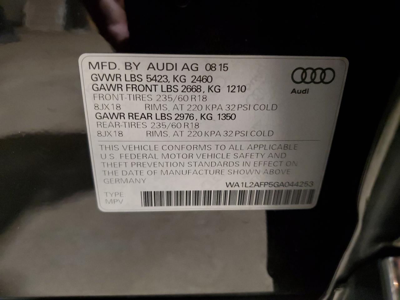 WA1L2AFP5GA044253 2016 Audi Q5 Premium Plus