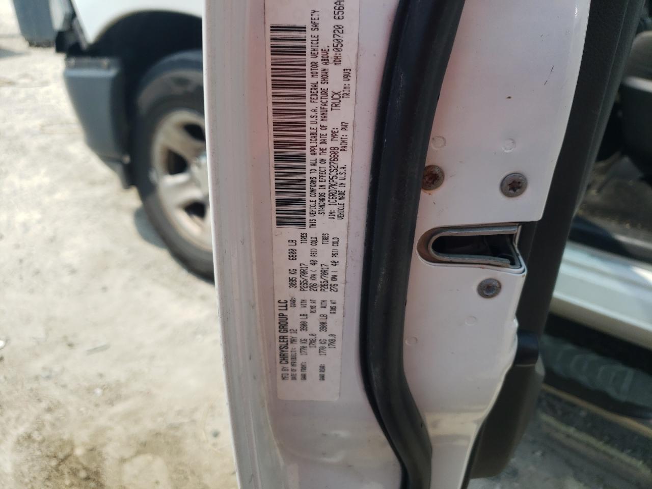 2012 Dodge Ram 1500 St VIN: 1C6RD7KP5CS276608 Lot: 67315264