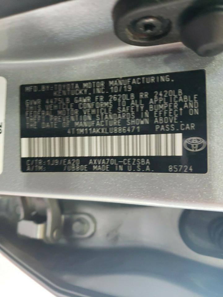 4T1M11AKXLU886471 2020 TOYOTA CAMRY - Image 12