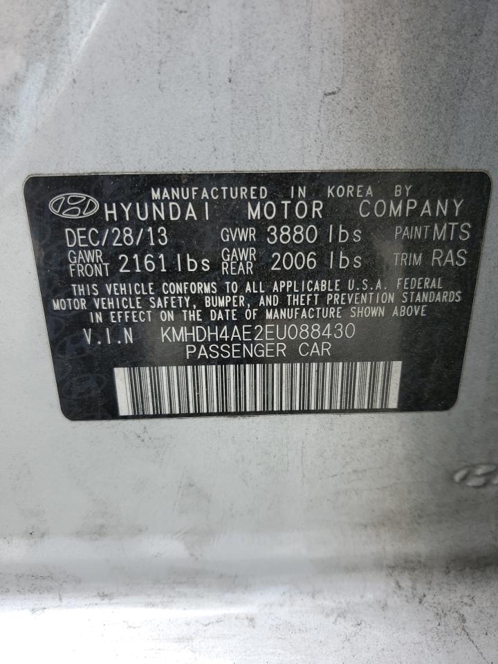 2014 Hyundai Elantra Se VIN: KMHDH4AE2EU088430 Lot: 67499334