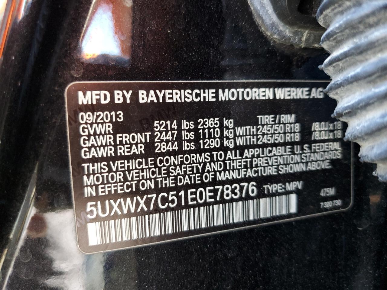 5UXWX7C51E0E78376 2014 BMW X3 xDrive35I