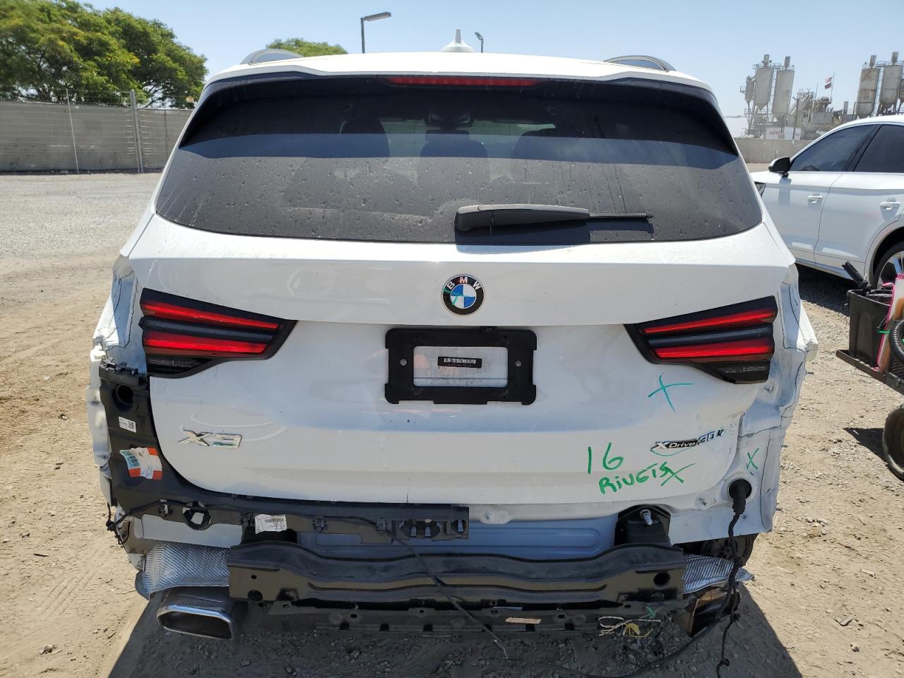 2022 BMW X3 xDrive30I VIN: 5UX53DP05N9K84754 Lot: 66105584