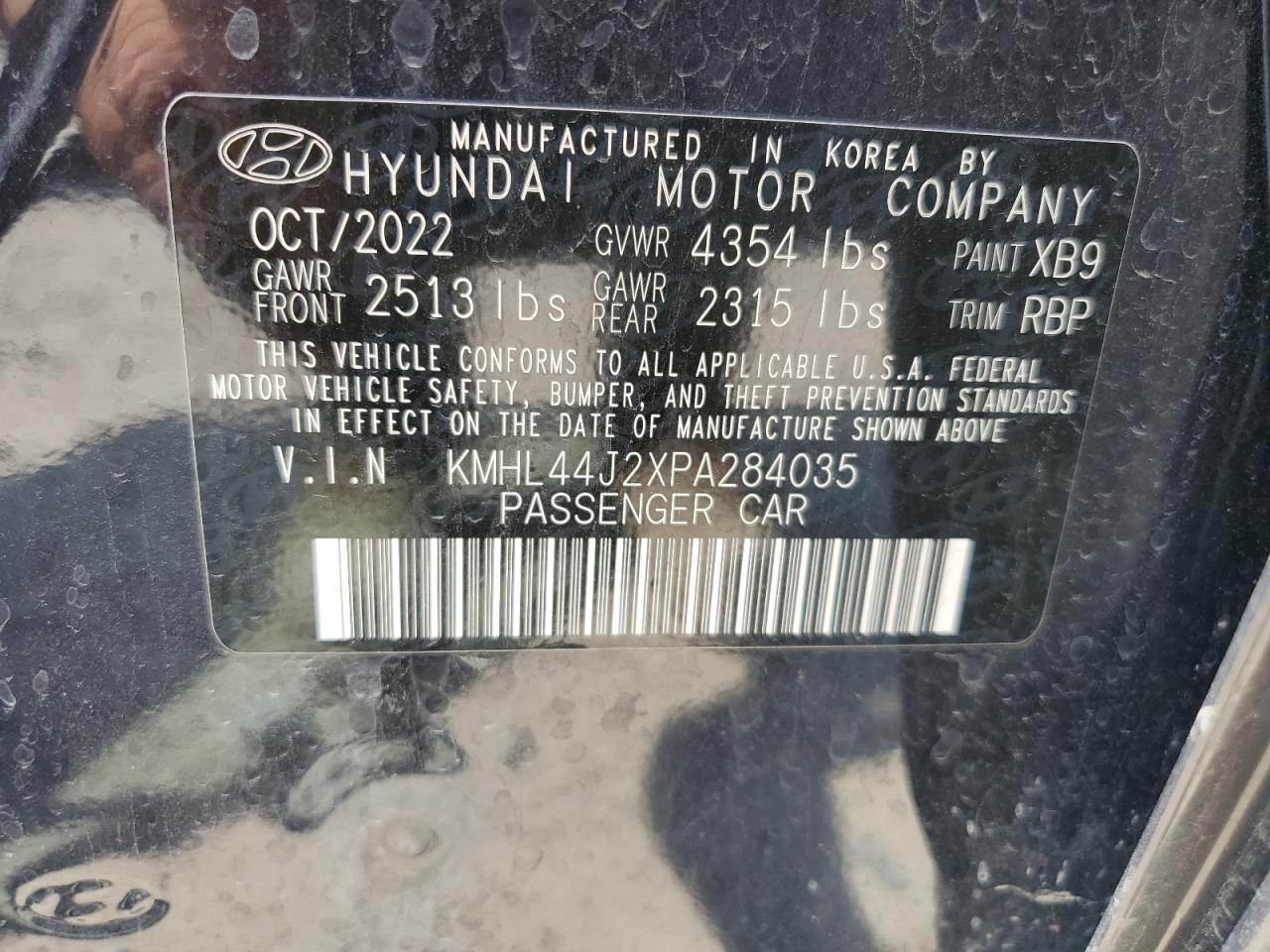 2023 Hyundai Sonata Sel Plus VIN: KMHL44J2XPA284035 Lot: 67648534