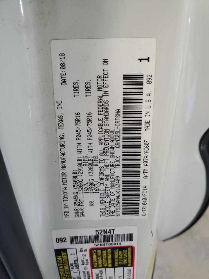 2018 Toyota Tacoma Access Cab VIN: 5TFSZ5AN4JX163409 Lot: 66726054