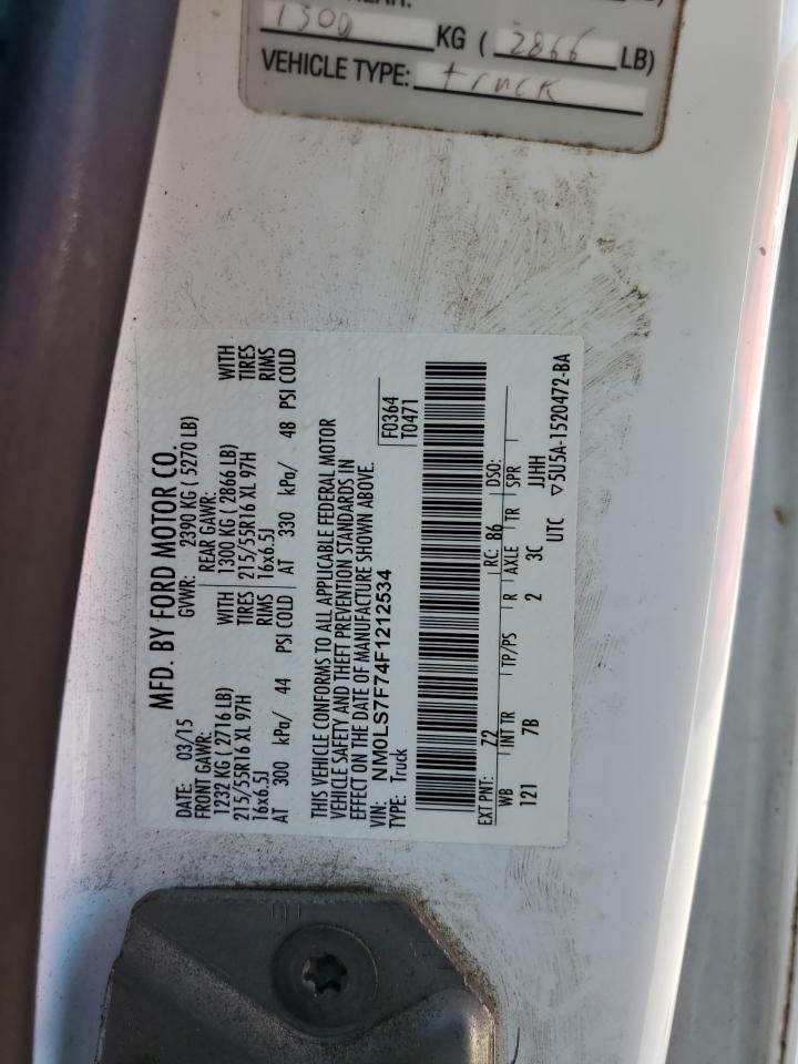 NM0LS7F74F1212534 2015 Ford Transit Connect Xlt