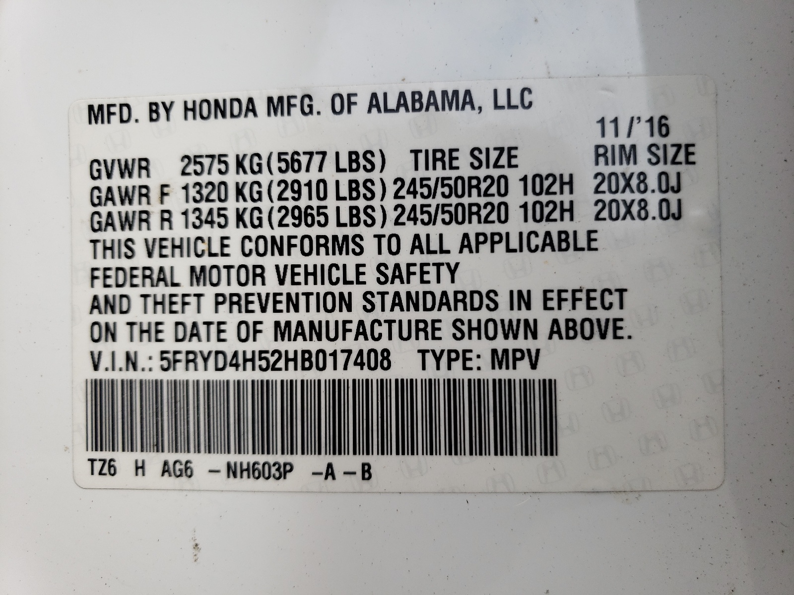 5FRYD4H52HB017408 2017 Acura Mdx Technology