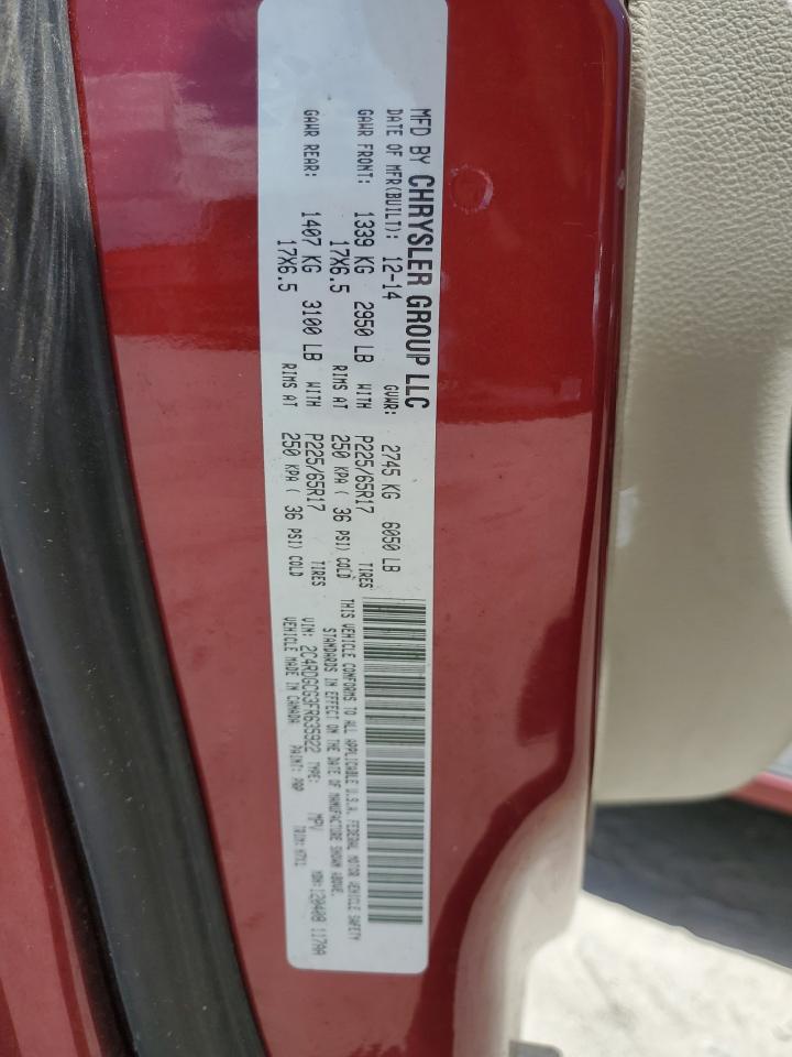 2015 Dodge Grand Caravan Sxt VIN: 2C4RDGCG3FR635922 Lot: 69413404