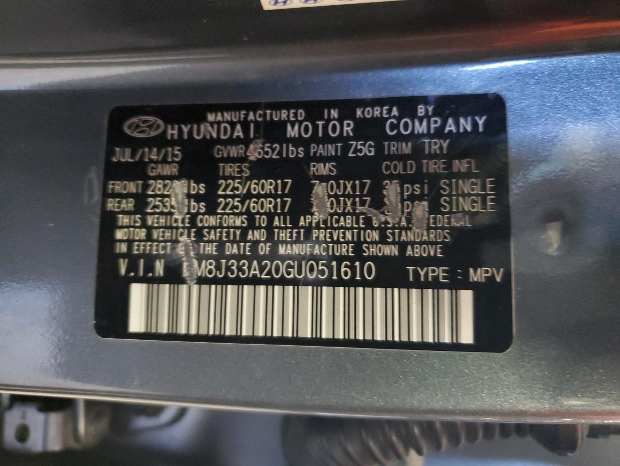 2016 Hyundai Tucson Limited VIN: KM8J33A20GU051610 Lot: 68711504