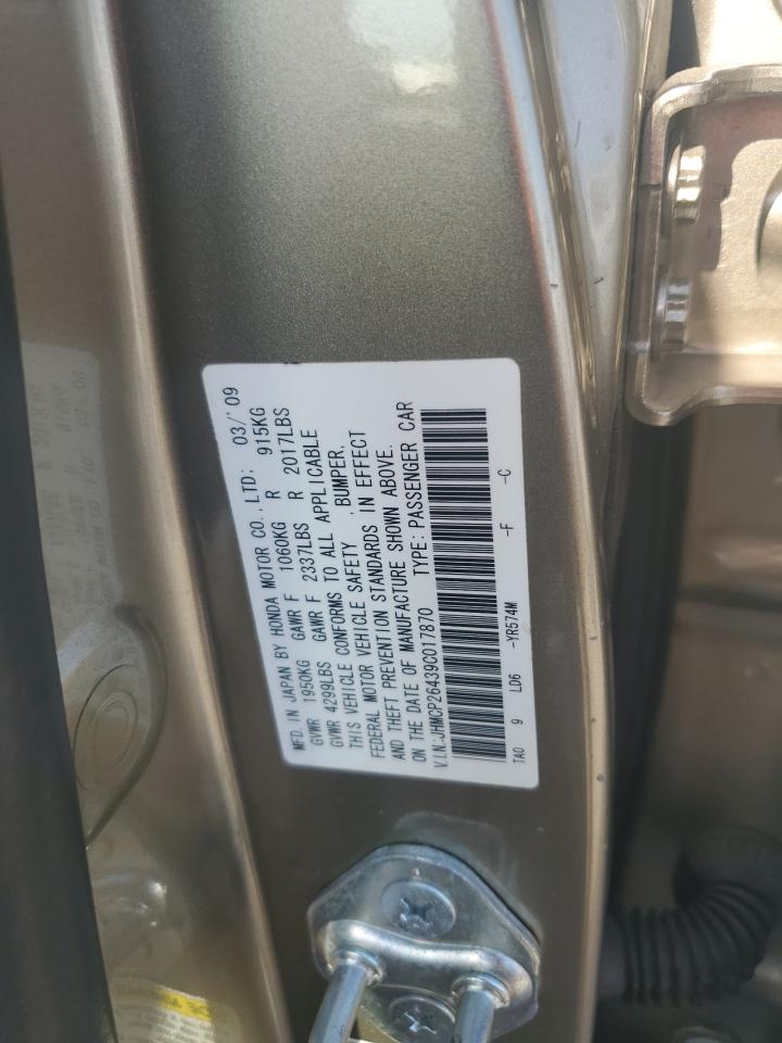 JHMCP26439C017870 2009 Honda Accord Lxp