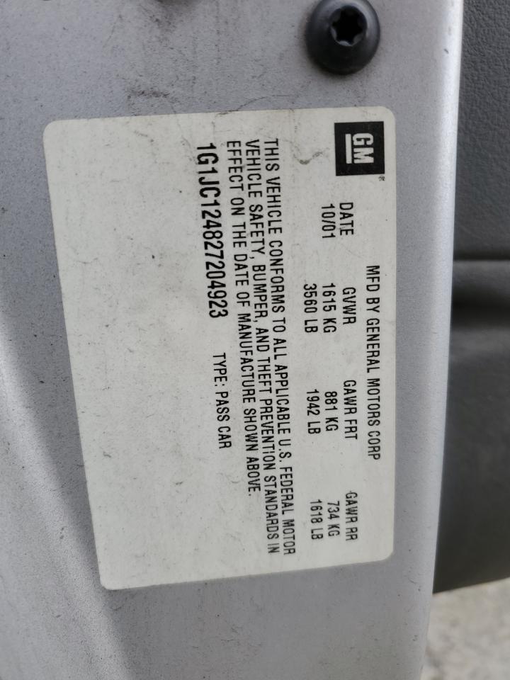 2002 Chevrolet Cavalier VIN: 1G1JC124827204923 Lot: 68303754