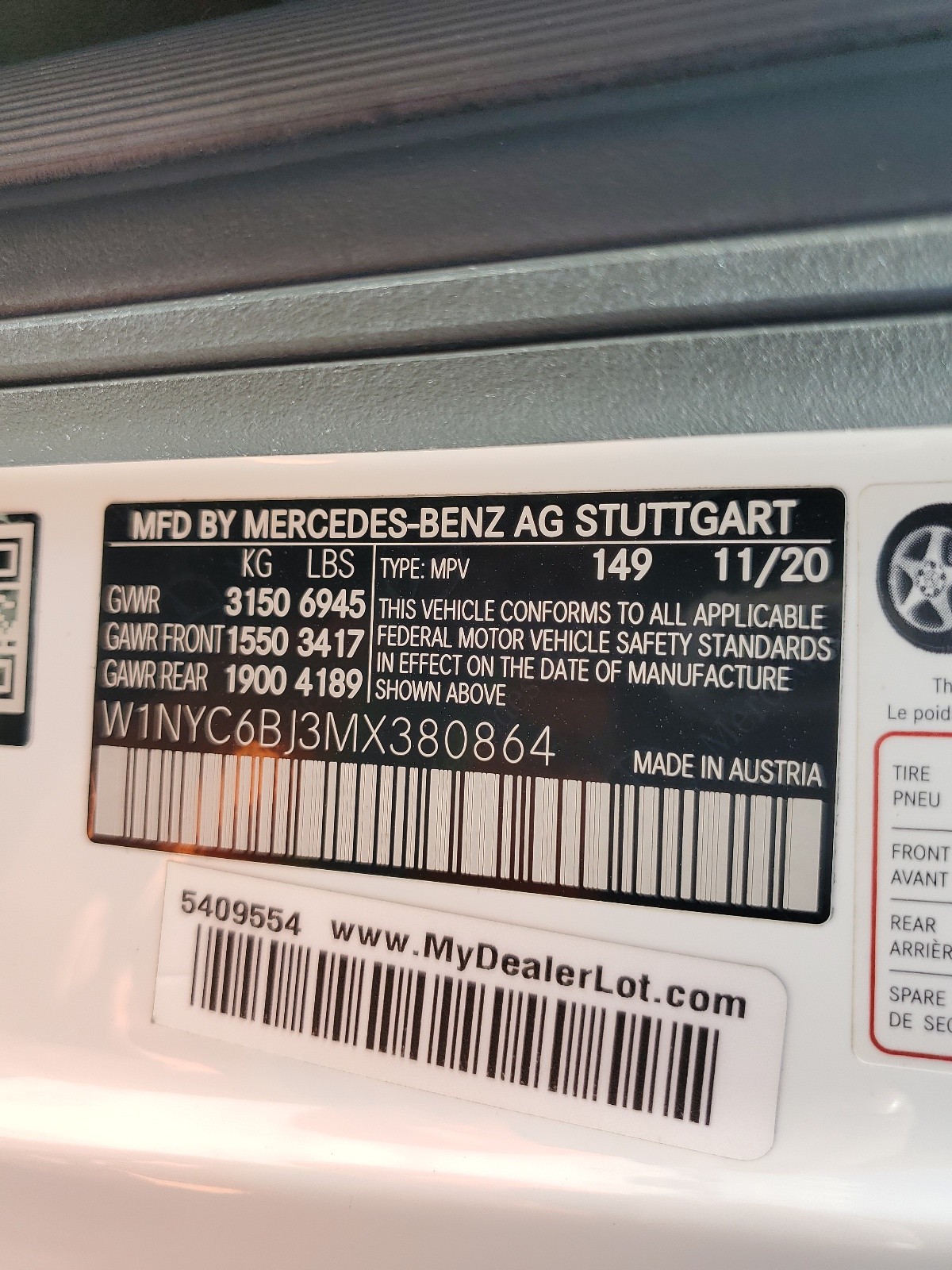 W1NYC6BJ3MX380864 2021 Mercedes-Benz G 550