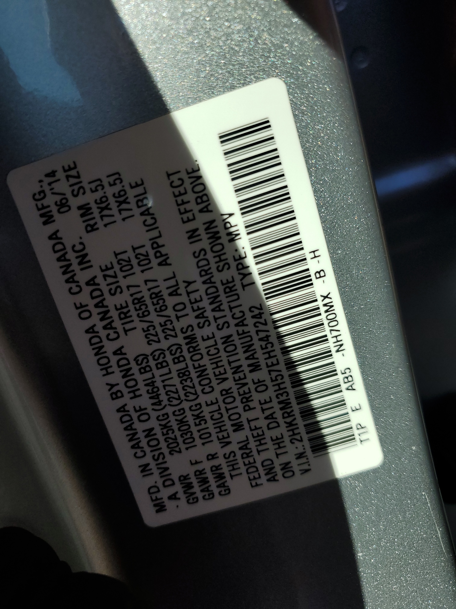 2HKRM3H57EH547242 2014 Honda Cr-V Ex