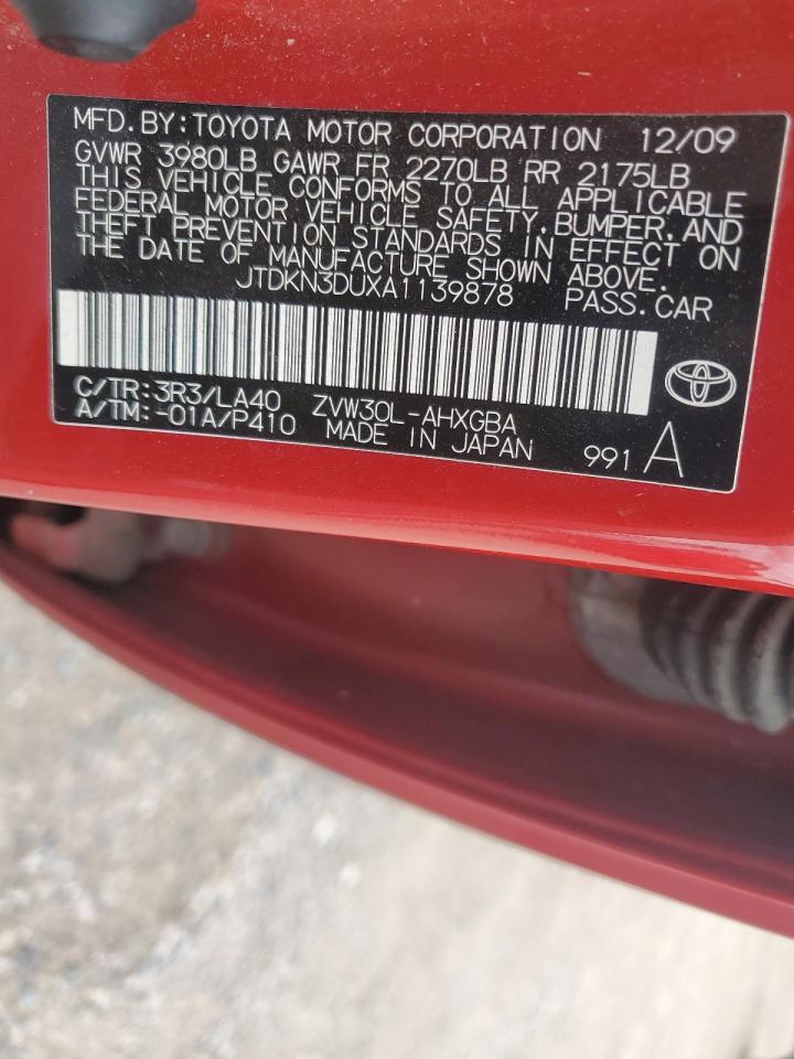 JTDKN3DUXA1139878 2010 Toyota Prius