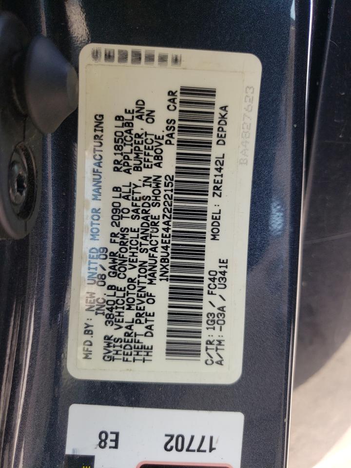 1NXBU4EE4AZ222152 2010 Toyota Corolla Base