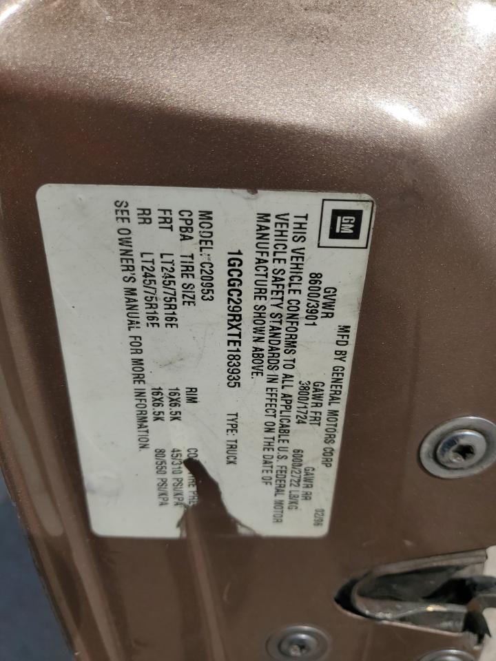 1996 Chevrolet Gmt-400 C2500 VIN: 1GCGC29RXTE183935 Lot: 67757414