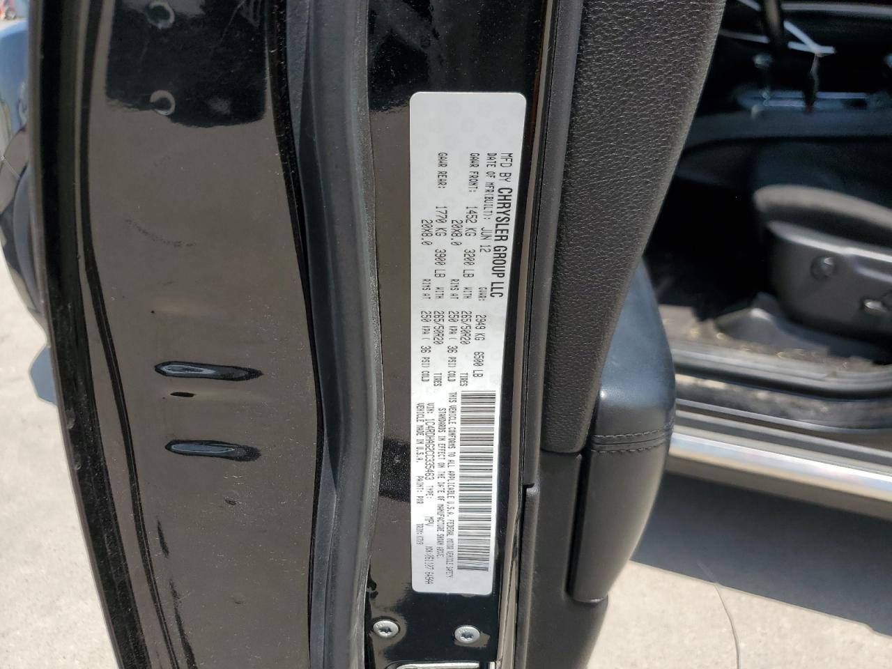 2012 Dodge Durango Sxt VIN: 1C4RDHAG2CC335463 Lot: 67268714