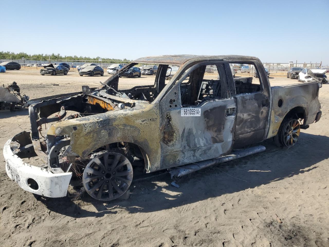 2012 Ford F150 Supercrew na sprzedaż w Fresno, CA - Burn