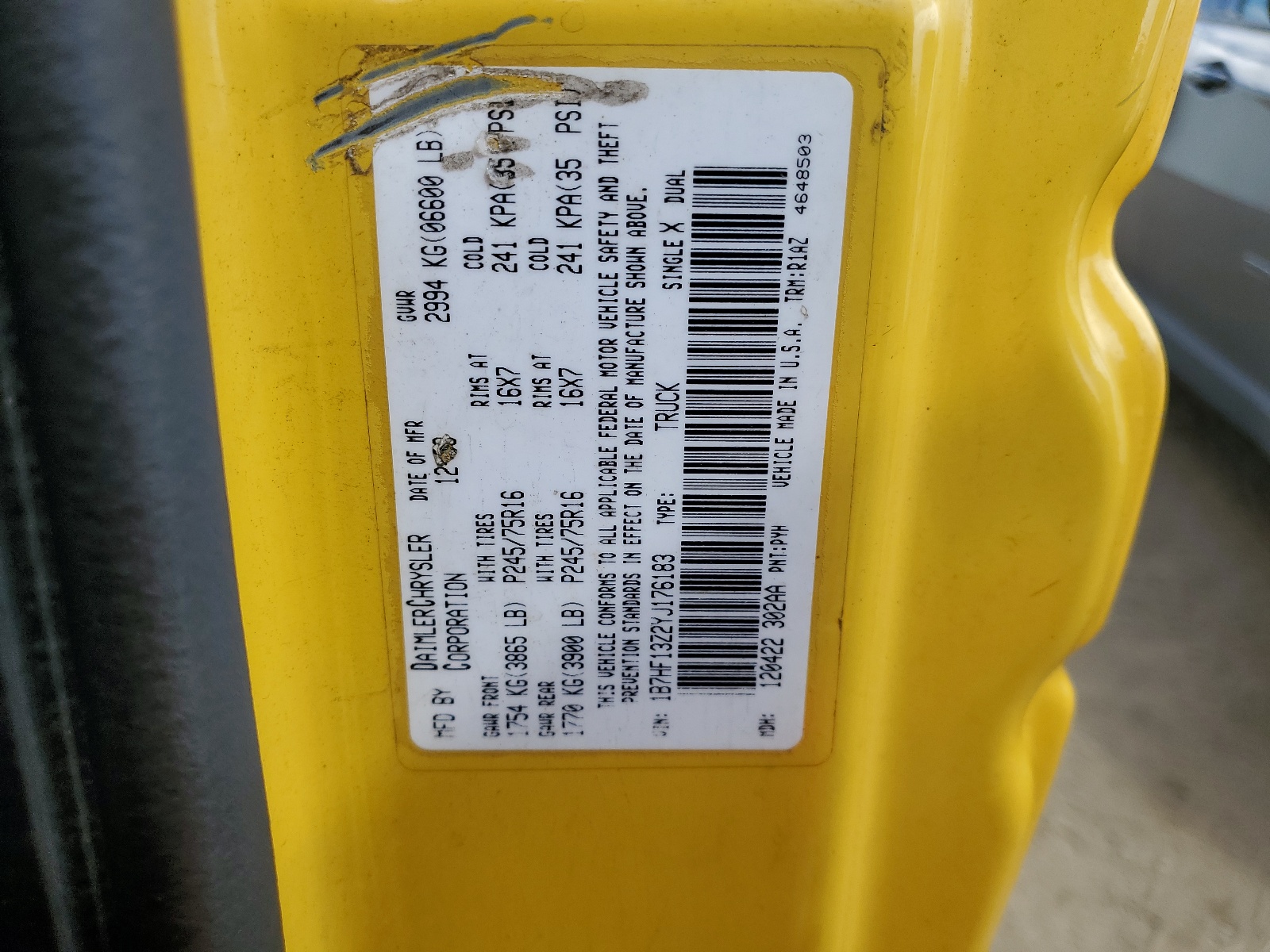 1B7HF13Z2YJ176183 2000 Dodge Ram 1500