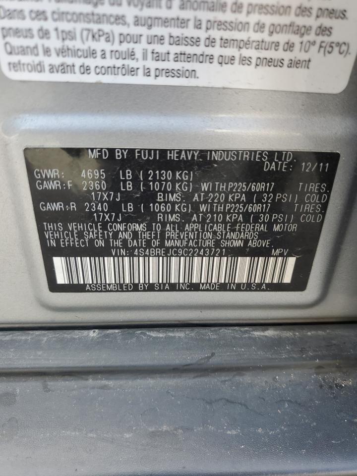 2012 Subaru Outback 3.6R Limited VIN: 4S4BREJC9C2243721 Lot: 67115854