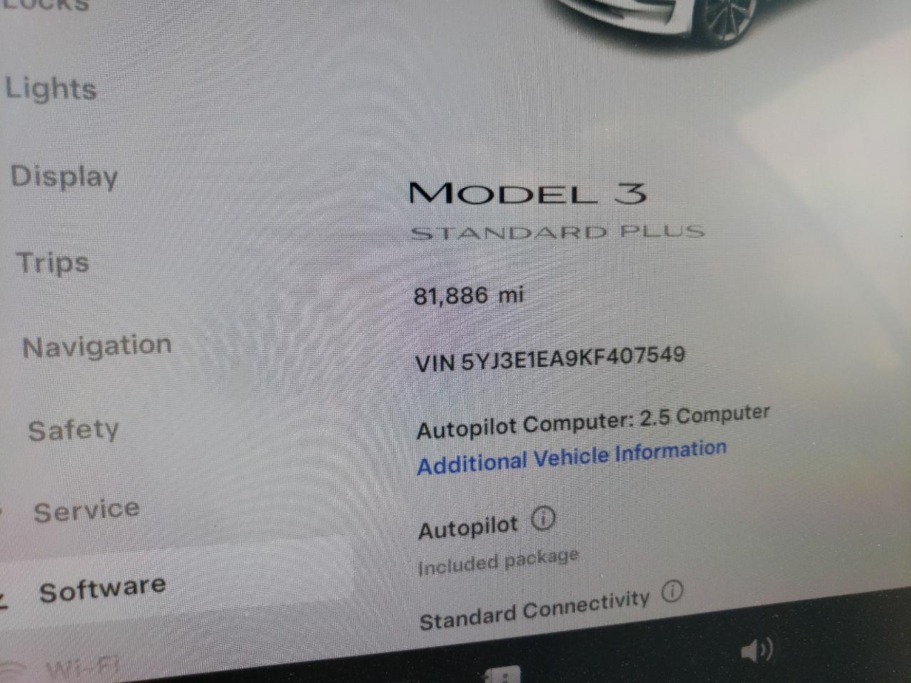 2019 Tesla Model 3 VIN: 5YJ3E1EA9KF407549 Lot: 65740514