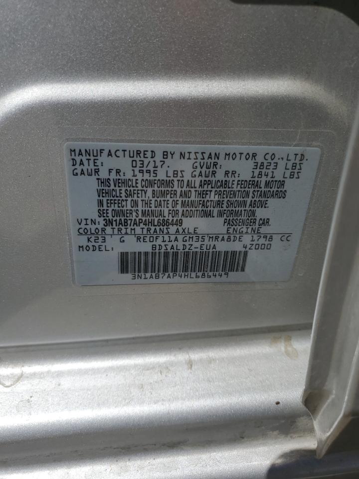 3N1AB7AP4HL686449 2017 Nissan Sentra S