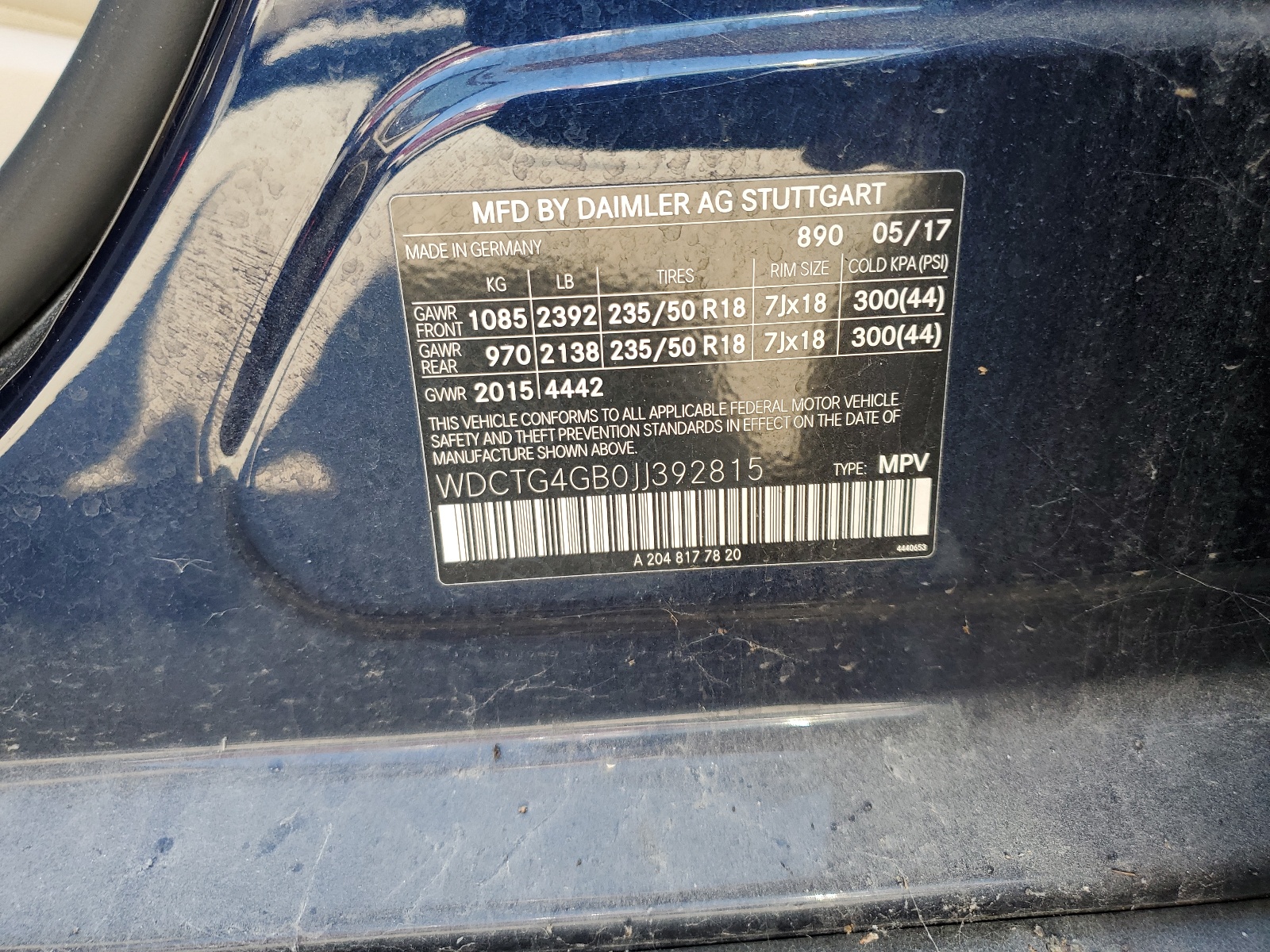 WDCTG4GB0JJ392815 2018 Mercedes-Benz Gla 250 4Matic