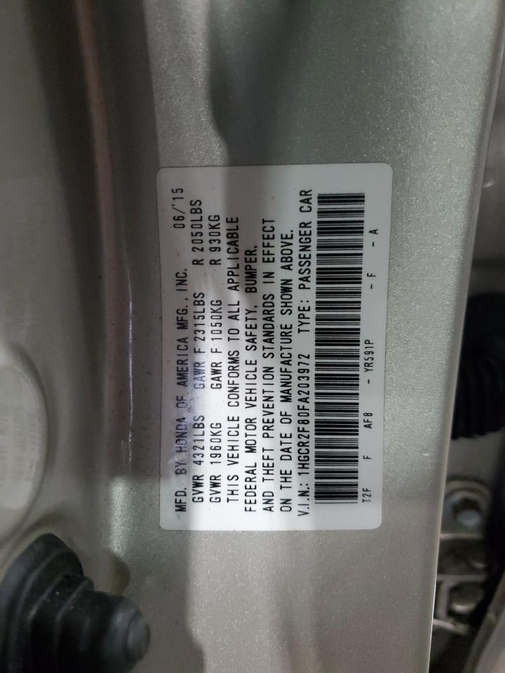 1HGCR2F80FA203972 2015 Honda Accord Exl