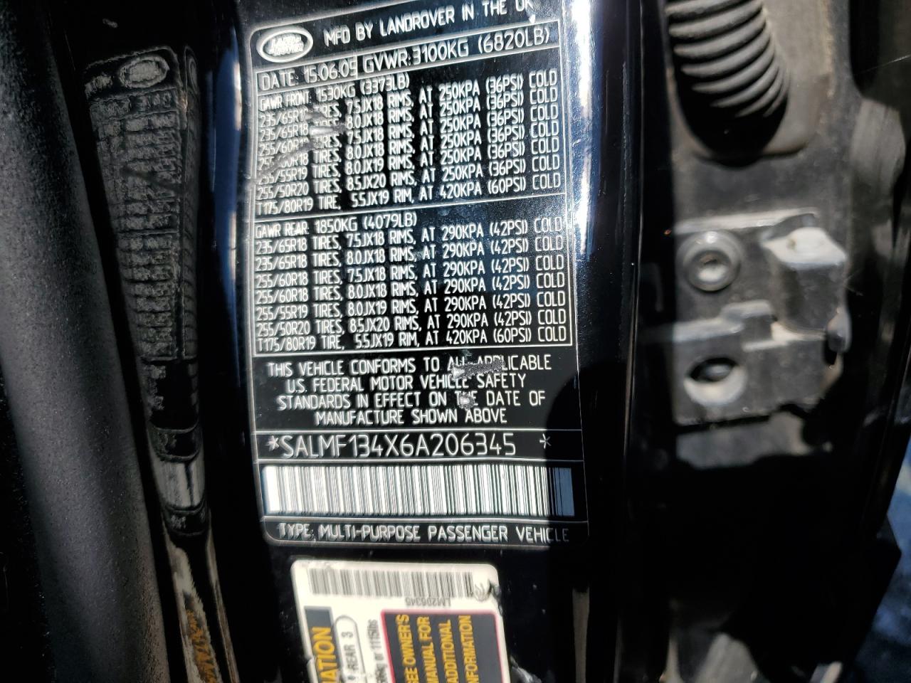 2006 Land Rover Range Rover Supercharged VIN: SALMF134X6A206345 Lot: 65981414