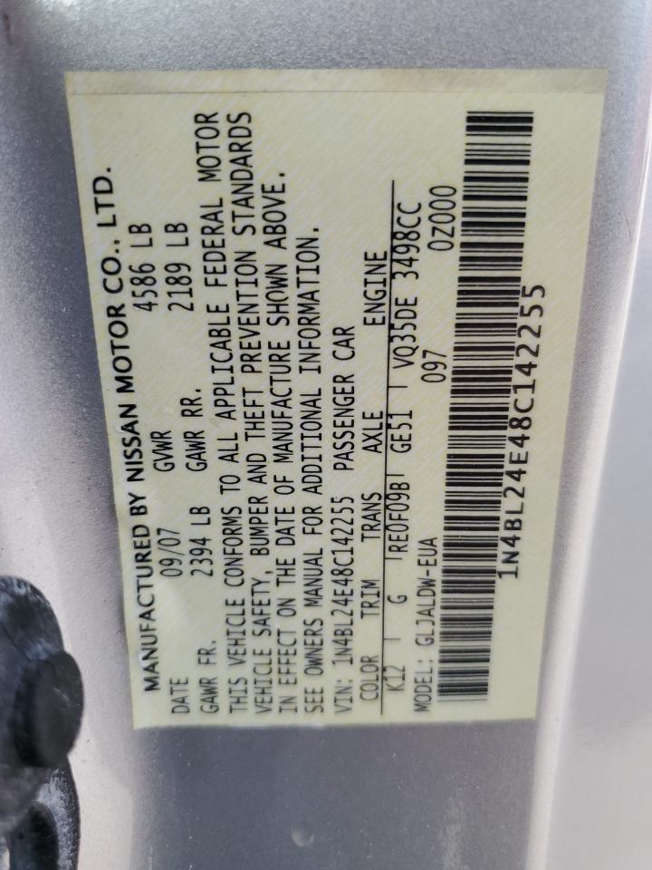 2008 Nissan Altima 3.5Se VIN: 1N4BL24E48C142255 Lot: 68614534