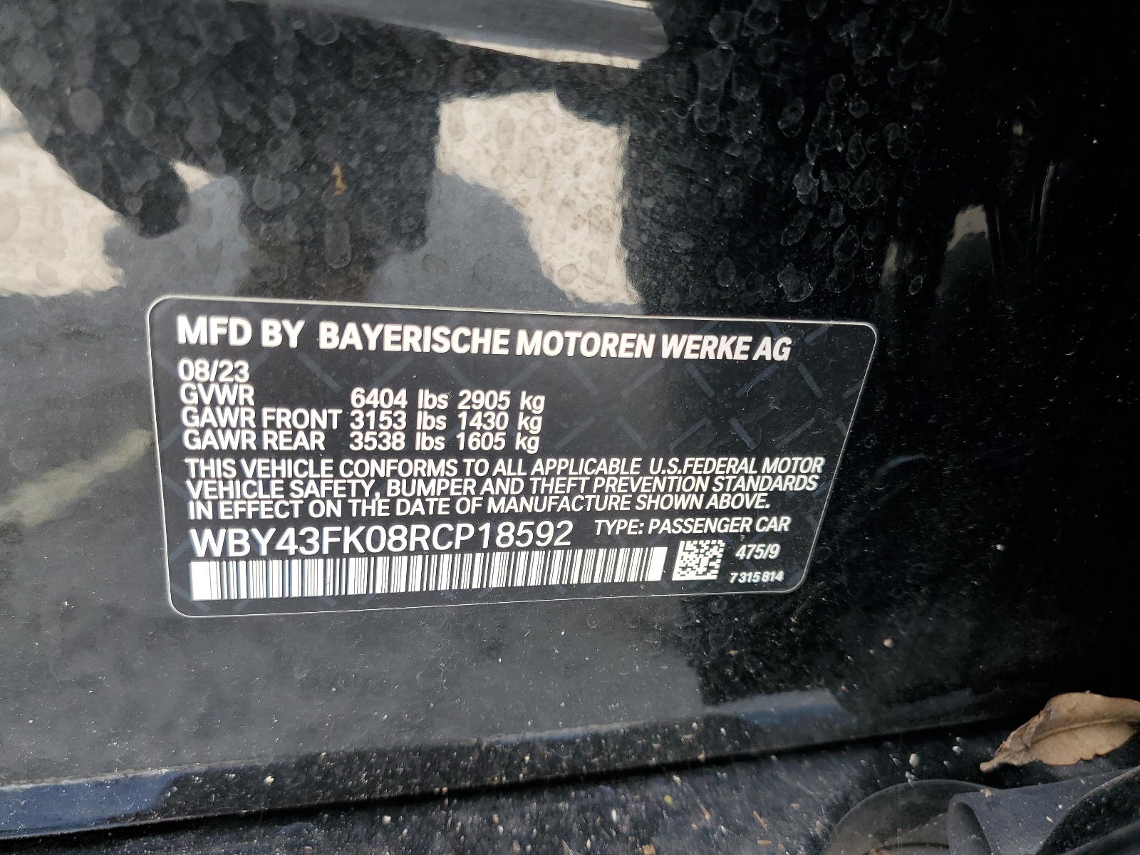 WBY43FK08RCP18592 2024 BMW I5 M60