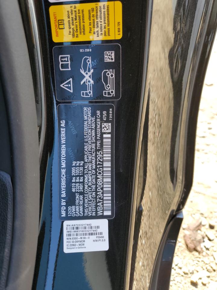 2021 BMW 430Xi VIN: WBA73AP08MCG17295 Lot: 66048004