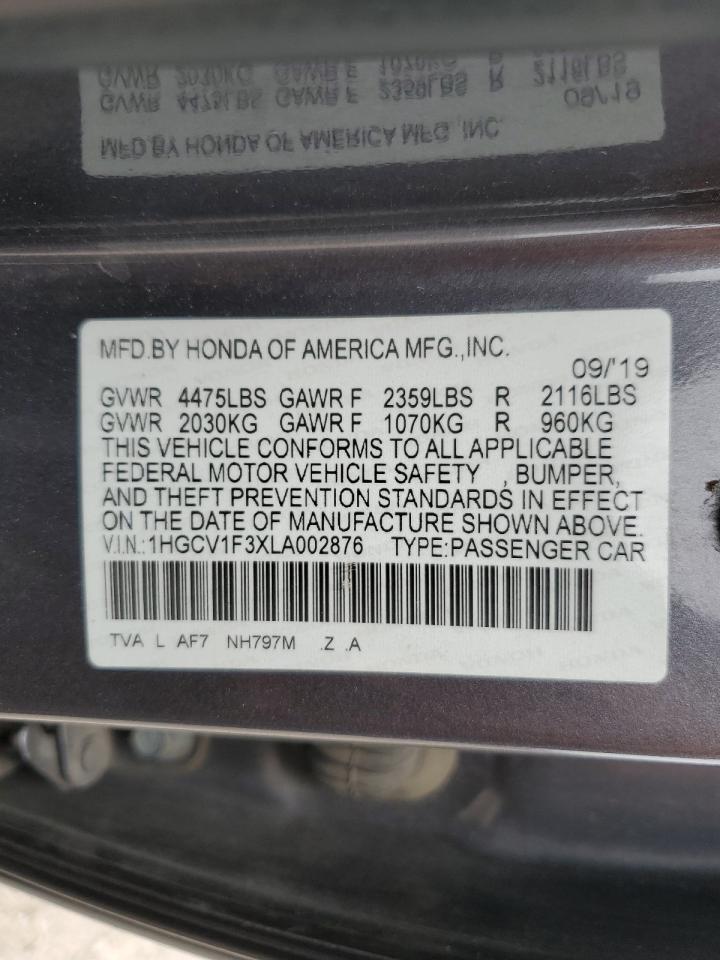 1HGCV1F3XLA002876 Honda Accord SPO 13