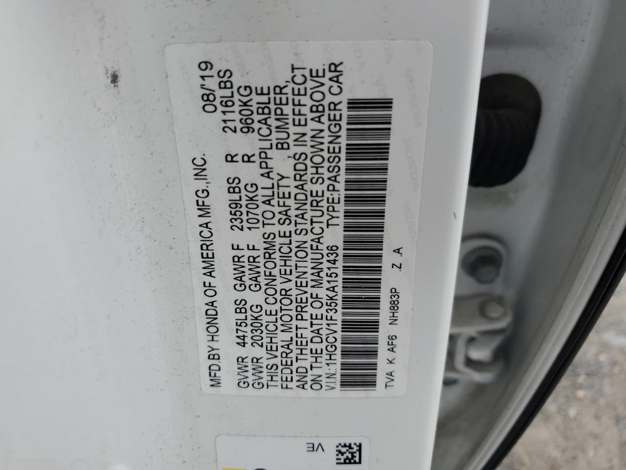 2019 Honda Accord - Image 12