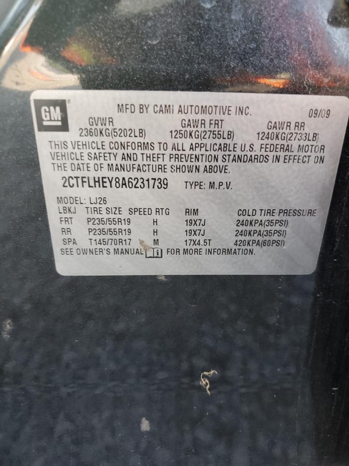 2CTFLHEY8A6231739 2010 GMC Terrain Slt